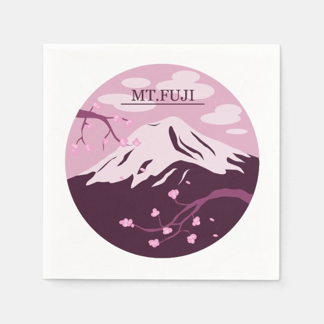 Mt. Fuji (Pink) Napkin (Front)
