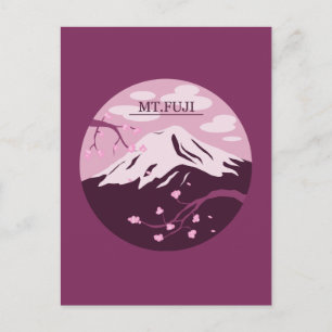 Mt. Fuji (Pink) Postcard