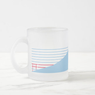 Mt. Fuji seen from the eastwest. Frosted Glass Coffee Mug