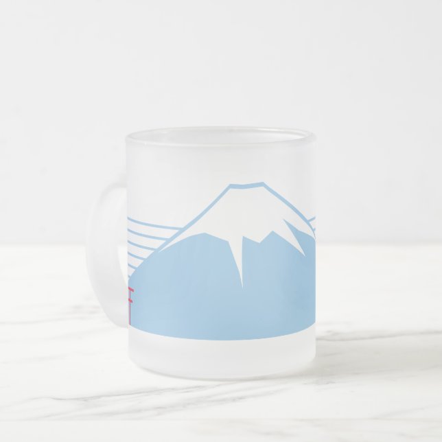 Mt. Fuji seen from the northeast. Frosted Glass Coffee Mug (Front Left)