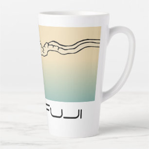 Mt. Fuji with Clouds Landscape Latte Mug