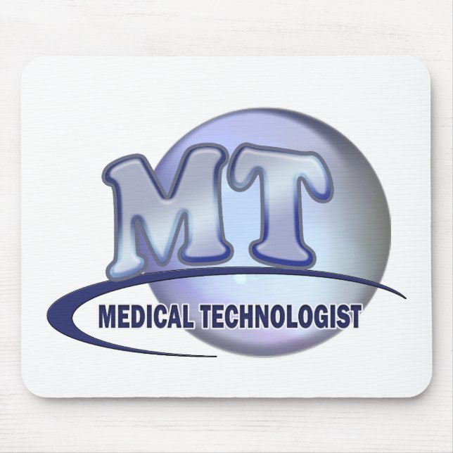MT FunBlue LOGO - MEDICAL  TECHNOLOGIST LABORATORY Mouse Mat (Front)