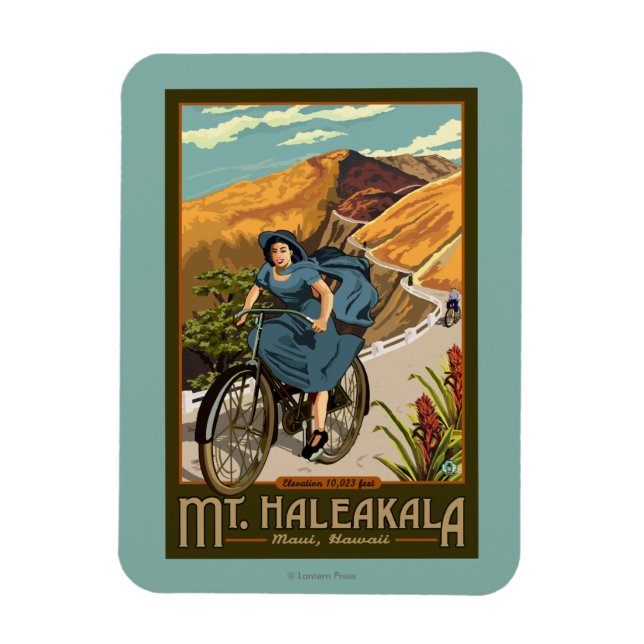 Mt. Haleakala Bicycle Rides Hawaii Magnet (Vertical)
