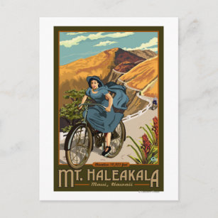 Mt. Haleakala Bicycle Rides Hawaii Postcard