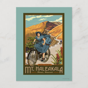 Mt. Haleakala Bicycle Rides Hawaii Postcard