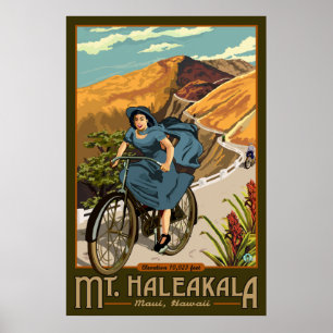 Mt. Haleakala Bicycle Rides Hawaii Poster