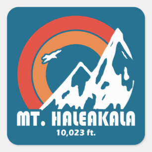 Mt. Haleakala Hawaii Sun Eagle Square Sticker