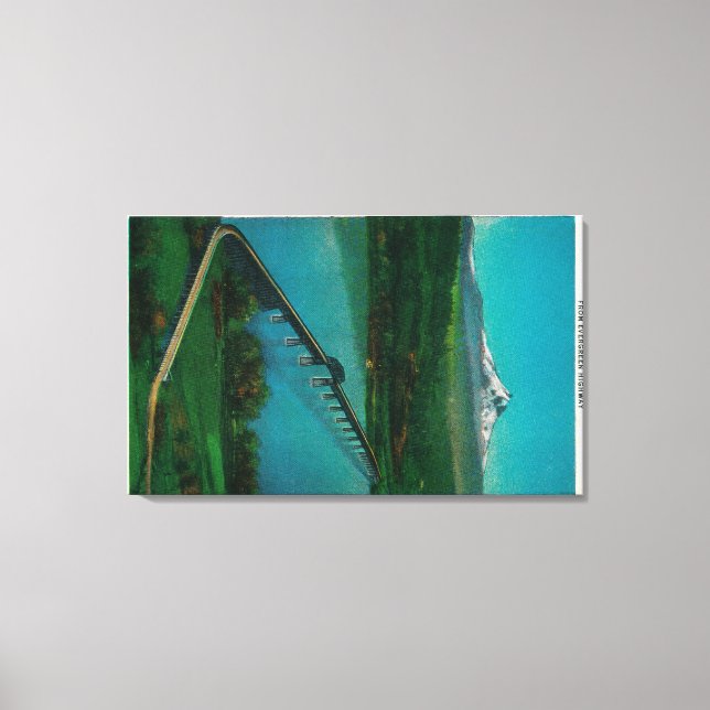 Mt. Hood and Interstate Bridge in White Salmon Canvas Print (Front)