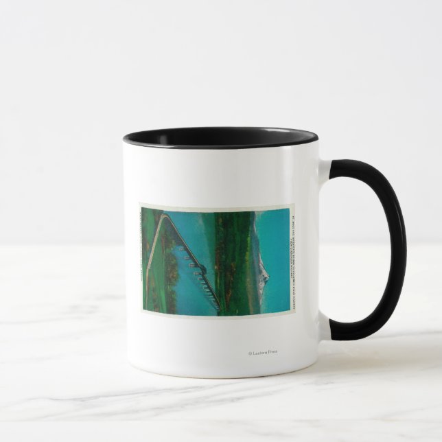 Mt. Hood and Interstate Bridge in White Salmon Mug (Right)