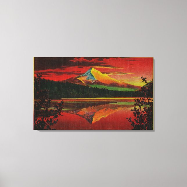 Mt. Hood at Sunrise from Lost Lake, Oregon Canvas Print (Front)