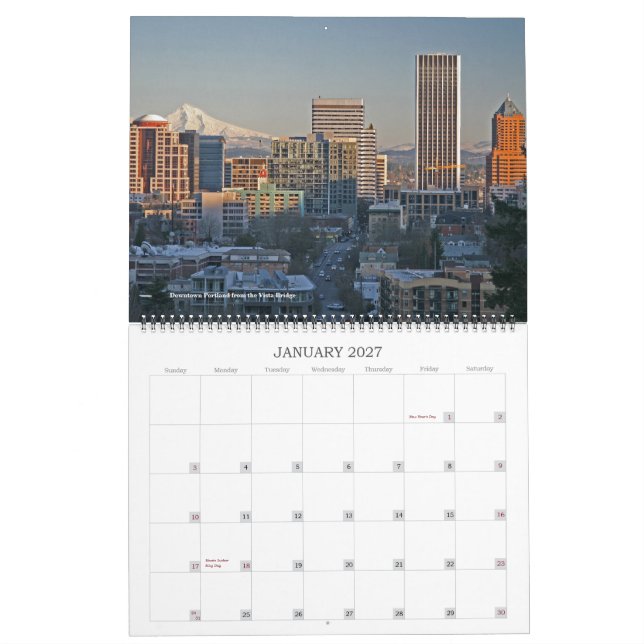 Mt. Hood Calendar (Jan 2027)