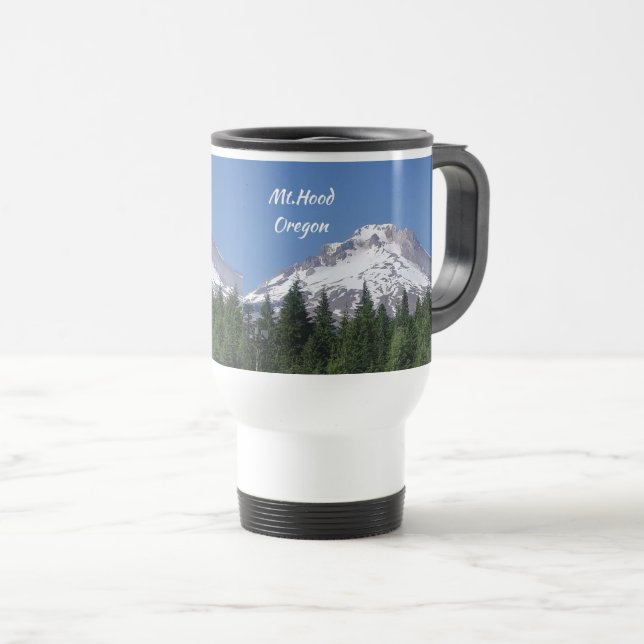 Mt. Hood from Mount Hood Skibowl Travel Mug (Front Right)