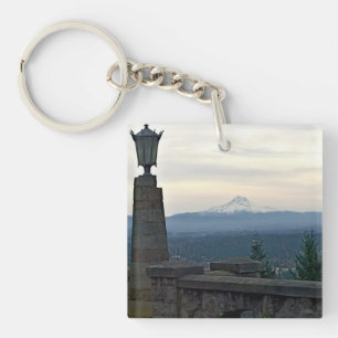 Mt. Hood from Rocky Butte, Portland, Oregon Key Ring