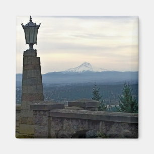 Mt. Hood from Rocky Butte, Portland, Oregon Magnet