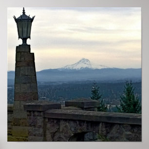 Mt. Hood from Rocky Butte, Portland, Oregon Poster