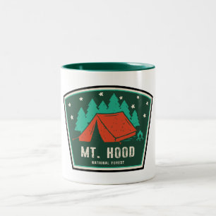 Mt. Hood National Forest Camping Two-Tone Coffee Mug