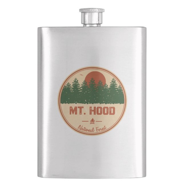 Mt. Hood National Forest Hip Flask (Front)
