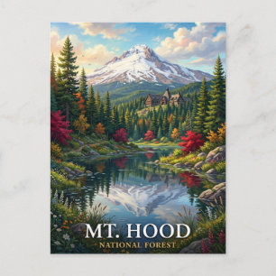 Mt. Hood National Forest Scenic Mountain Landscape Postcard