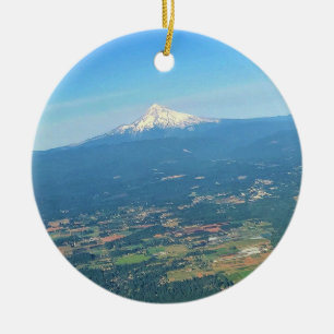 Mt. Hood, Oregon Ceramic Tree Decoration