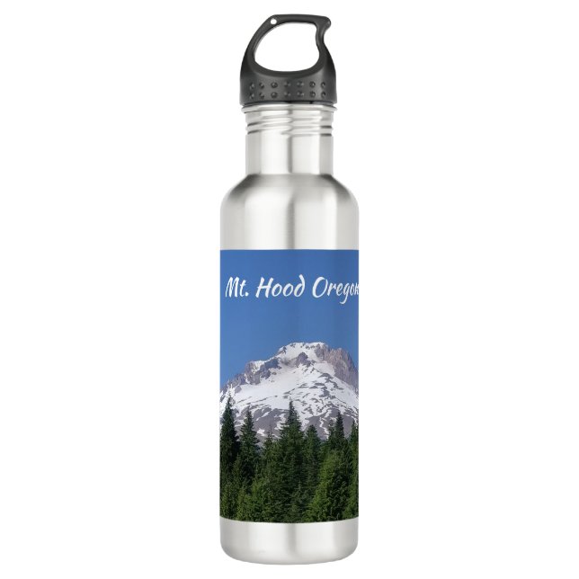 Mt. Hood Oregon Stainless Steel Water Bottle (Front)