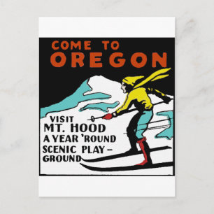 MT. HOOD OREGON - VINTAGE TRAVEL POSTCARD