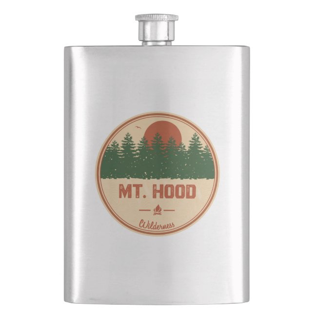 Mt. Hood Wilderness Hip Flask (Front)