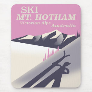 Mt. Hotham, Victorian Alps ski poster. Mouse Mat
