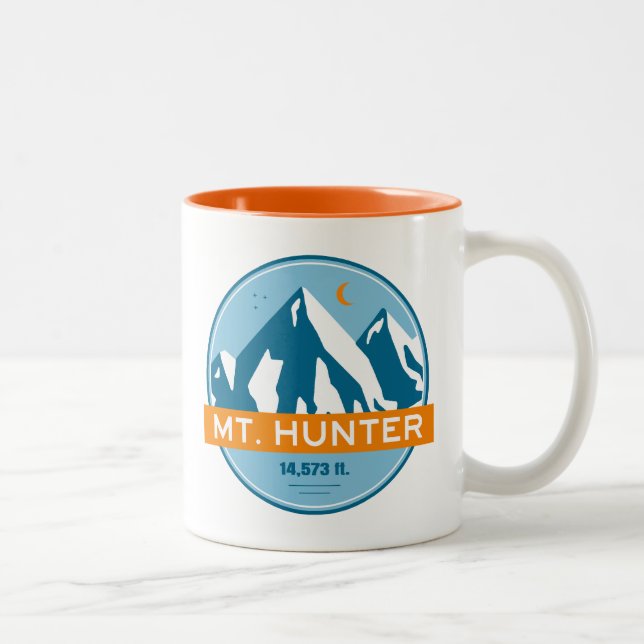 Mt. Hunter Alaska Stars Moon Two-Tone Coffee Mug (Right)