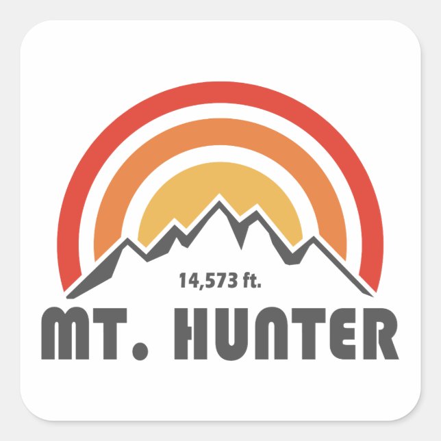 Mt. Hunter Square Sticker (Front)