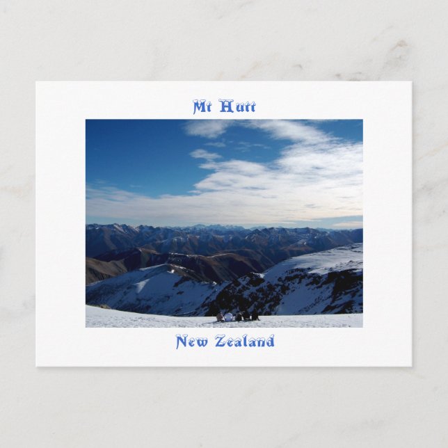 Mt Hutt, New Zealand Postcard (Front)