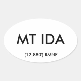 Mt Ida Oval Sticker