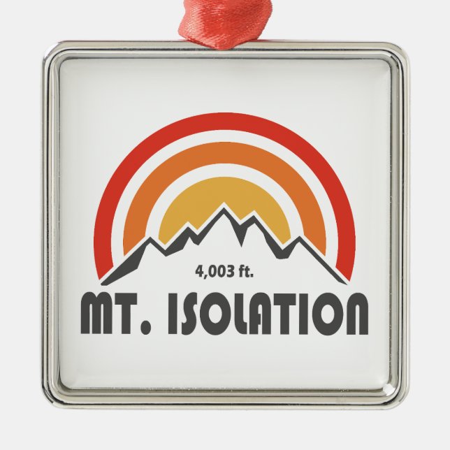 Mt. Isolation New Hampshire Metal Tree Decoration (Front)