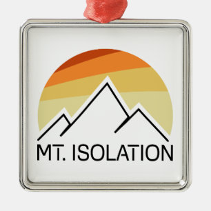 Mt. Isolation New Hampshire Retro Metal Tree Decoration