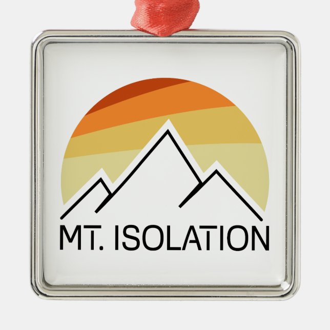 Mt. Isolation New Hampshire Retro Metal Tree Decoration (Front)