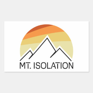 Mt. Isolation New Hampshire Retro Rectangular Sticker