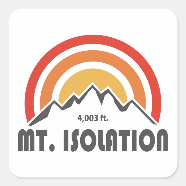 Mt. Isolation New Hampshire Square Sticker (Front)