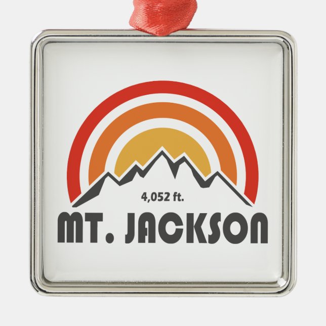 Mt. Jackson New Hampshire Metal Tree Decoration (Front)