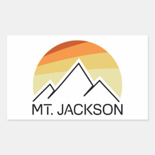 Mt. Jackson New Hampshire Retro Rectangular Sticker