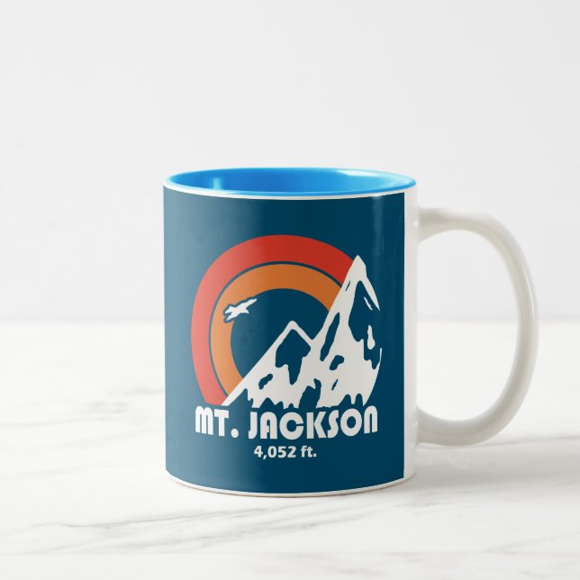 Mt. Jackson New Hampshire Sun Eagle Two-Tone Coffee Mug (Right)