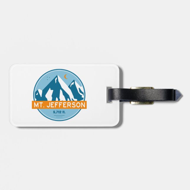 Mt. Jefferson New Hampshire Stars Moon Luggage Tag (Back Horizontal)