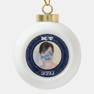 MT Keepsake Ornament! Your Photo! Ceramic Ball Christmas Ornament
