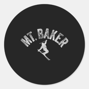 Mt Ker Ski Mount Ker Washington Skiing Cool Winter Classic Round Sticker
