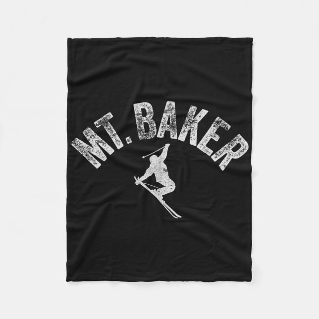 Mt Ker Ski Mount Ker Washington Skiing Cool Winter Fleece Blanket (Front)