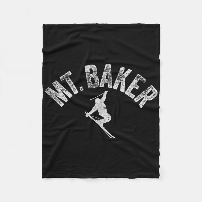 Mt Ker Ski Mount Ker Washington Skiing Cool Winter Fleece Blanket (Front)