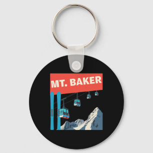Mt. Ker Skiing - Retro Mt. Ker Ski Key Ring