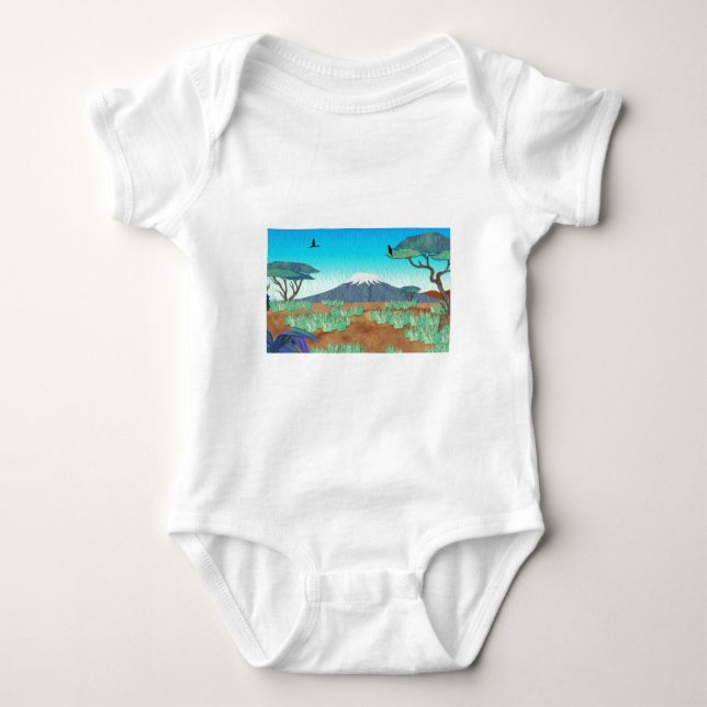 Mt Kilimanjaro Baby Bodysuit (Front)