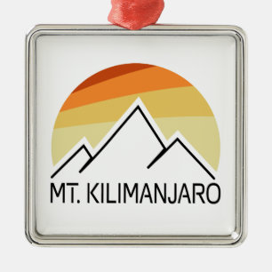 Mt. Kilimanjaro Retro Metal Tree Decoration