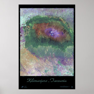 Mt. Kilimanjaro, Tanzania Satellite Poster