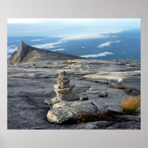 mt kinabalu granite poster
