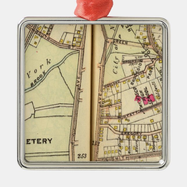 Mt. Kisco, New York Metal Tree Decoration (Front)